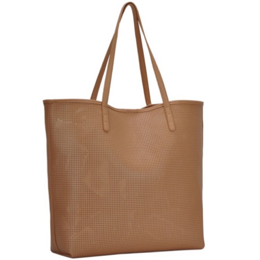 NWT - Perforated Vegan Leather Tote - Picture 3 of 7
